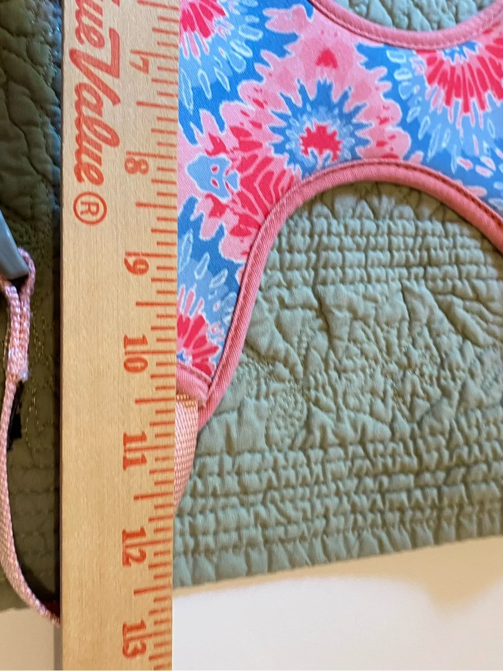 COASTAL Dog Harness Size Medium Pink/Blue Geo Print EUC
